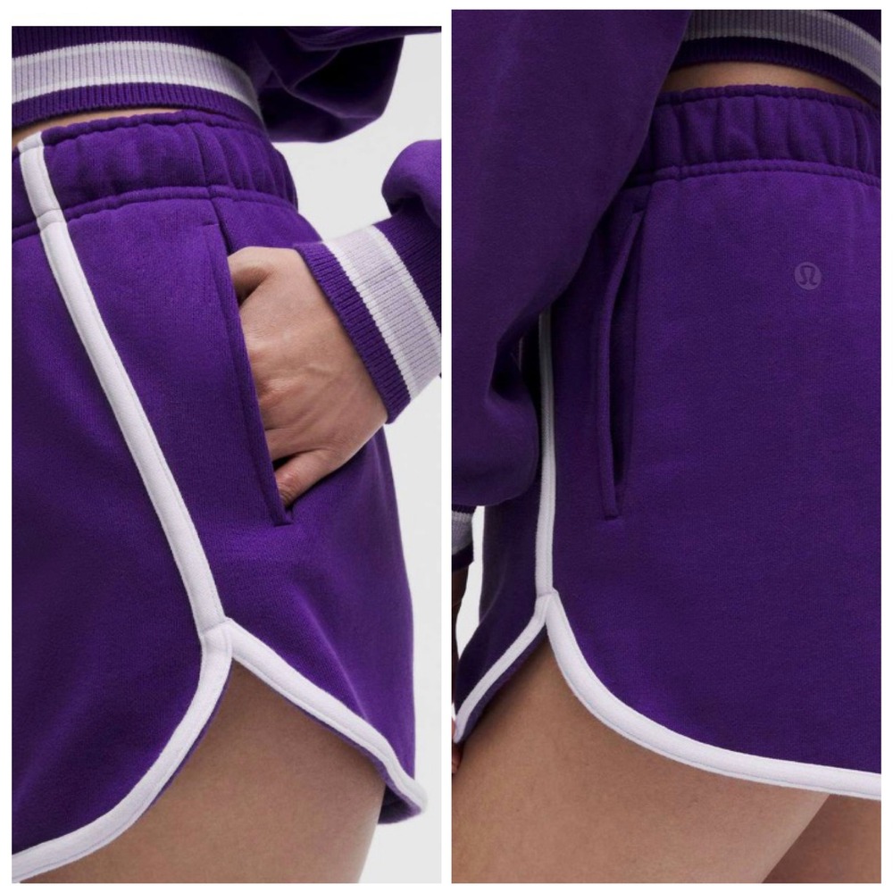Lululemon Scuba Mid-Rise Oversized Short 3" Trim College Purple XL LW7DGKS NWT - Picture 6 of 6